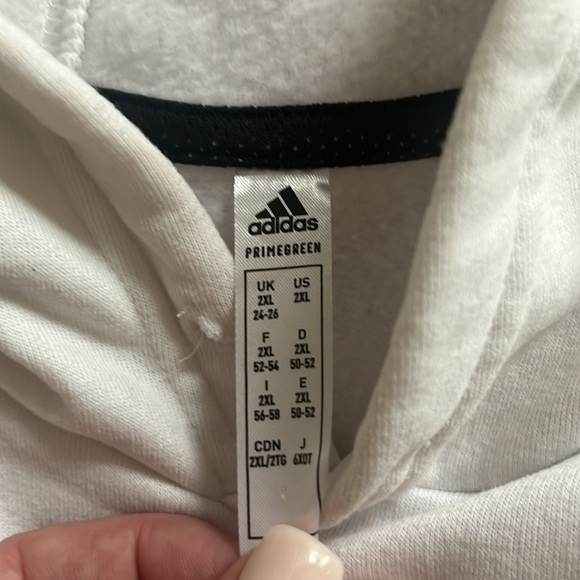White adidas crop hoodie - Picture 2 of 3